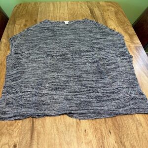 J Jill Pure Jill Linen Cotton Blend Heather Grey Sleeveless Shirt Womens Size 3X